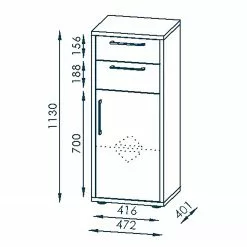 Maja Möbel Armoire Iv Homebase Platine Gri -Armoires Soldes 1000341998 220325 500 SKETCH DETAILS P000000001000341998 sketch