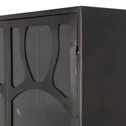 Vitrine Living Antique Rustique Métal Noir Red -Armoires Soldes 1000342085 220401 060 DETAILS P000000001000342085