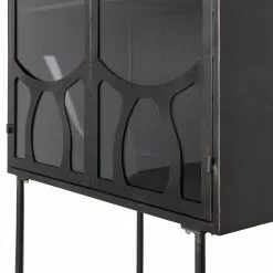 Vitrine Living Antique Rustique Métal Noir Red -Armoires Soldes 1000342085 220401 070 DETAILS P000000001000342085