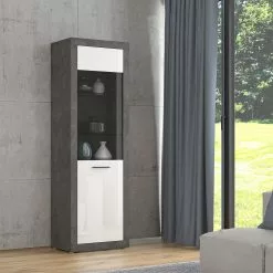 Vitrine Béton Imitation Loftscape Brillant Blanc -Armoires Soldes 1000344669 220414 020 MOOD DETAILS P000000001000344669 mood