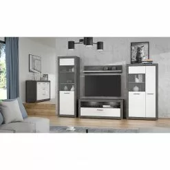 Vitrine Béton Imitation Loftscape Brillant Blanc -Armoires Soldes 1000344669 220414 022 MOOD DETAILS P000000001000344669 mood