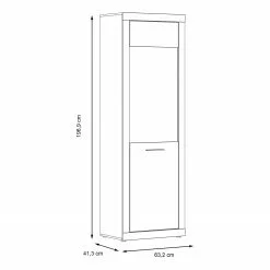 Vitrine Béton Imitation Loftscape Brillant Blanc -Armoires Soldes 1000344669 220414 500 SKETCH DETAILS P000000001000344669 sketch