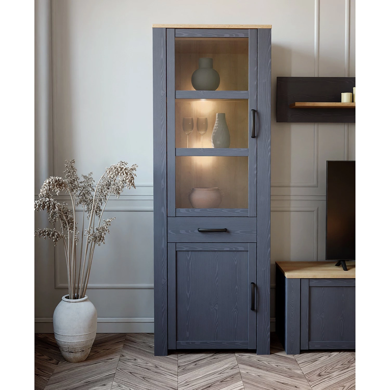 Vassia Ridgevalley Vitrine Imitation Navy Riviera 4 Vassia Ridgevalley Vitrine Imitation Navy Riviera – Image 2