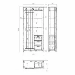Ridgevalley Pin Vitrine Shutter Imitation -Armoires Soldes 1000348680 220505 501 SKETCH DETAILS P000000001000348680 sketch