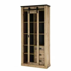 Ridgevalley Vitrine Chêne Shutter Imitation -Armoires Soldes 1000348691 220505 030 DETAILS P000000001000348691