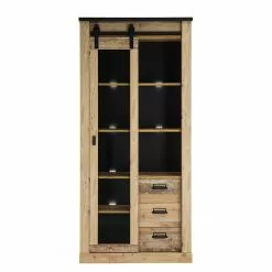 Ridgevalley Vitrine Chêne Shutter Imitation -Armoires Soldes 1000348691 220505 040 DETAILS P000000001000348691