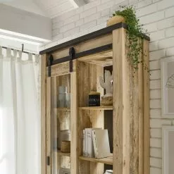 Ridgevalley Vitrine Chêne Shutter Imitation -Armoires Soldes 1000348691 220505 060 DETAILS P000000001000348691