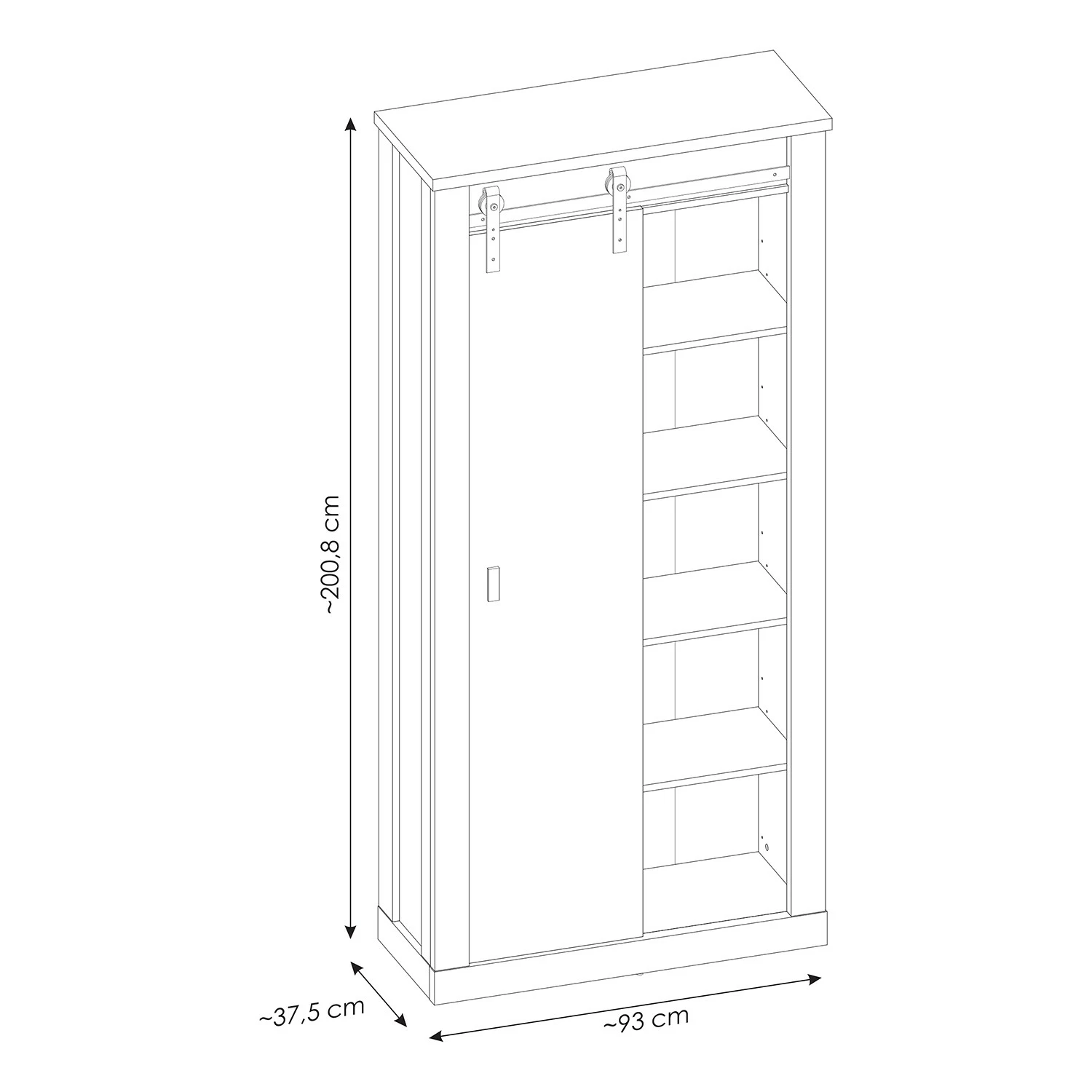 Ridgevalley Shutter I Armoire Imitation Chêne 9 Ridgevalley Shutter I Armoire Imitation Chêne – Image 7