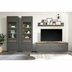 Vitrine Imitation Chêne Anthracite Loftscape Accra -Armoires Soldes 1000348816 220506 022 MOOD DETAILS P000000001000348816 mood