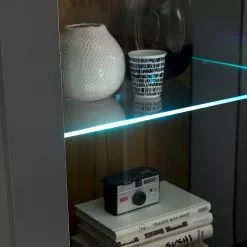 Vitrine Imitation Chêne Anthracite Loftscape Accra -Armoires Soldes 1000348816 220506 032 DETAILS P000000001000348816