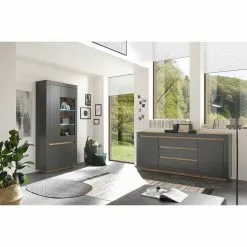 Vitrine Imitation Chêne Anthracite Loftscape Haute Accra -Armoires Soldes 1000348817 220506 021 MOOD DETAILS P000000001000348817 mood