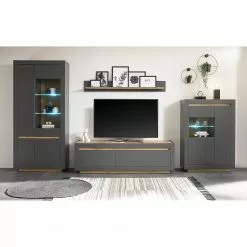 Vitrine Imitation Chêne Anthracite Loftscape Haute Accra -Armoires Soldes 1000348817 220506 022 MOOD DETAILS P000000001000348817 mood