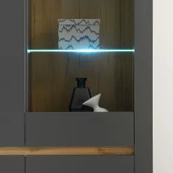 Vitrine Imitation Chêne Anthracite Loftscape Haute Accra -Armoires Soldes 1000348817 220506 032 DETAILS P000000001000348817