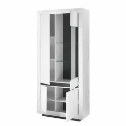 Vitrine Anthracite Loftscape Haute Accra Blanc -Armoires Soldes 1000348825 220506 031 DETAILS P000000001000348825