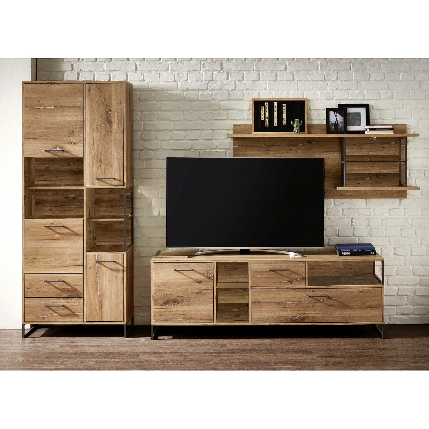 Sligo Vitrine Chêne Graphite Imitation Living Rustique Red 4 Sligo Vitrine Chêne Graphite Imitation Living Rustique Red – Image 2