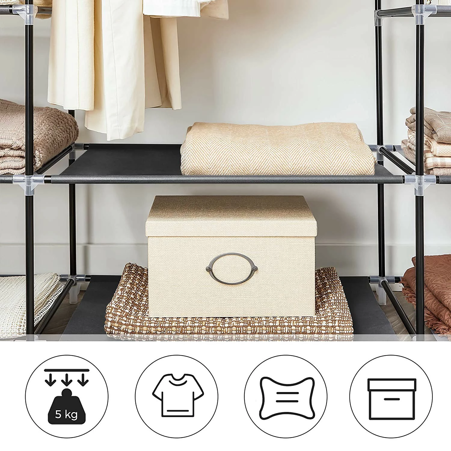 Loftscape Armoire d’entrée Beam III - Noir 9 Loftscape Armoire d’entrée Beam III - Noir – Image 7