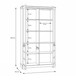 Ridgevalley Vitrine Pin Double Imitation New -Armoires Soldes 1000358000 220616 501 SKETCH DETAILS P000000001000358000 sketch