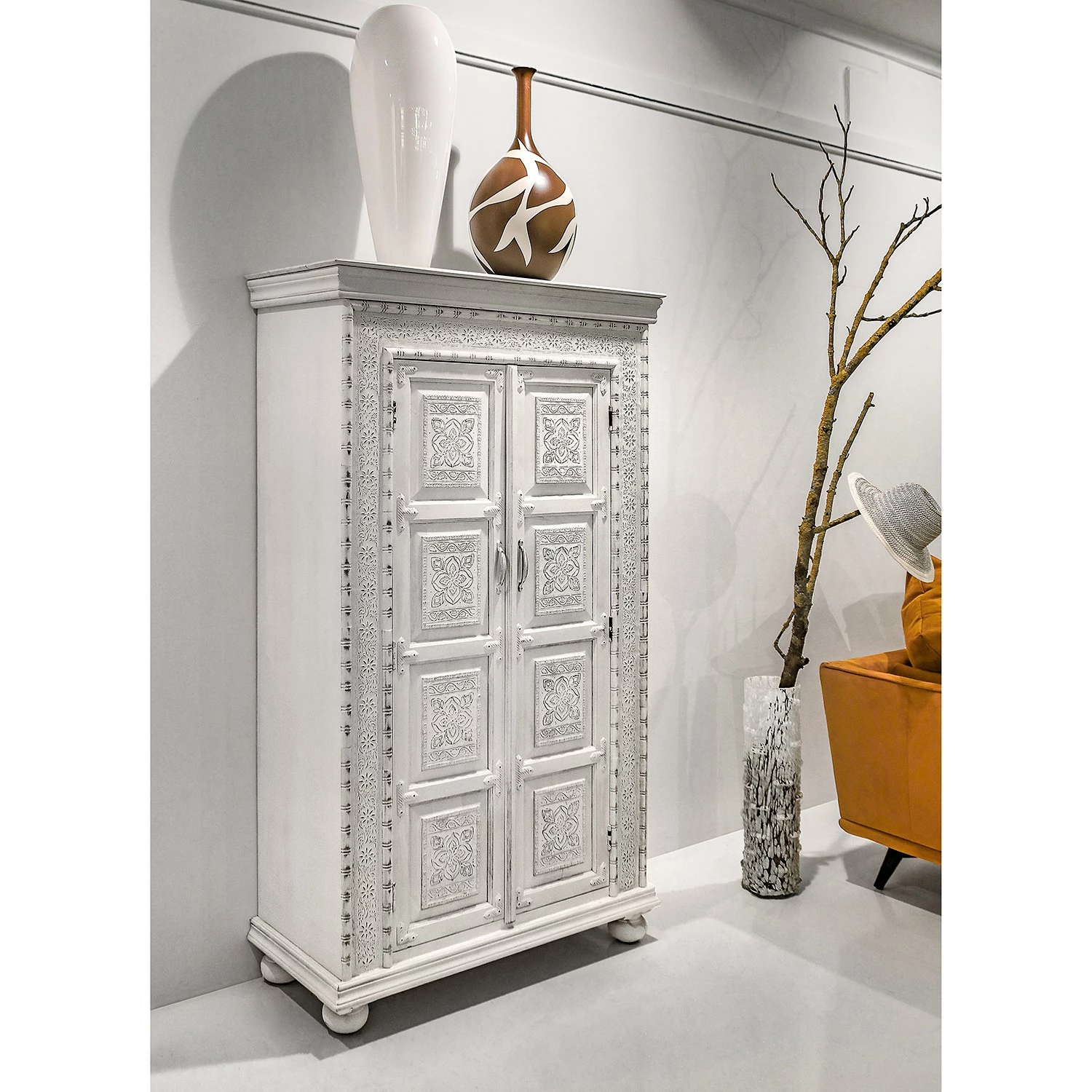 Ridgevalley Armoire Vintage Missoula Blanc 4 Ridgevalley Armoire Vintage Missoula Blanc – Image 2
