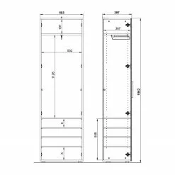Armoire Verre Graphite Germania Genovum Gris Argenté -Armoires Soldes 1000363569 220705 500 SKETCH DETAILS P000000001000363569 sketch