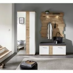 Maison Belfort Nizao Armoire Ii Chêne Artisan Imitation Blanc -Armoires Soldes 1000363598 220713 020 MOOD DETAILS P000000001000363598 mood