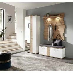 Maison Belfort Nizao Armoire Ii Chêne Artisan Imitation Blanc -Armoires Soldes 1000363598 220713 021 MOOD DETAILS P000000001000363598 mood