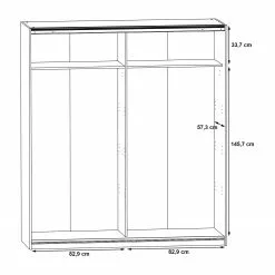 Meppel Mat Armoire Loftscape Brillant Gri -Armoires Soldes 1000363819 220803 501 SKETCH DETAILS P000000001000363819 sketch