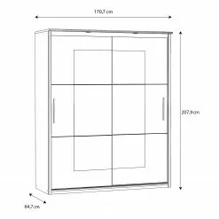 Loftscape Armoire Chêne Imitation Almelo Clair -Armoires Soldes 1000363821 220803 500 SKETCH DETAILS P000000001000363821 sketch
