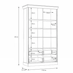 Boolamore Ridgevalley Vitrine Chêne Iii Imitation -Armoires Soldes 1000364890 220722 501 SKETCH DETAILS P000000001000364890 sketch