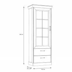 Boolamore Ridgevalley Vitrine Ii -Armoires Soldes 1000364894 220722 500 SKETCH DETAILS P000000001000364894 sketch