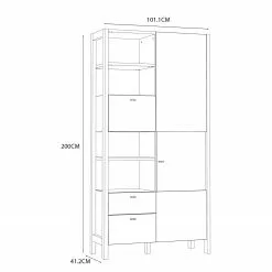 Thurle Armoire Imitation Loftscape -Armoires Soldes 1000364901 220722 500 SKETCH DETAILS P000000001000364901 sketch