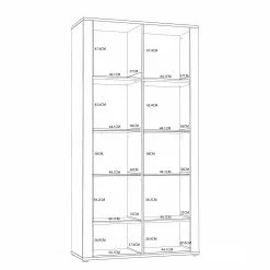 Millquarter Vitrine Ii Imitation Loftscape Blanc Chêne Clair -Armoires Soldes 1000364906 220722 501 SKETCH DETAILS P000000001000364906 sketch