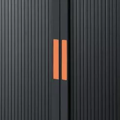 Easyoffice By Paperflow Easyoffice Armoire Iii 104 Cm Orange Noir -Armoires Soldes aktenschrank easyoffice schwarz orange 104 cm 2224854