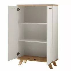 Germania Neston Mat Armoire I Chêne Massif Imitation Sanremo Blanc -Armoires Soldes aktenschrank neston i eiche sanremo dekor weiss 1080250