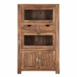Wolf-Möbel Vaisselier Yoga Naturel Sheesham Massif -Armoires Soldes brotschrank yoga sheesham massiv natur 1428608