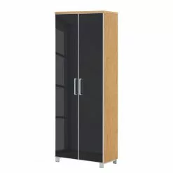Vos Chêne Armoire Alavere I Anthracite Blanc
