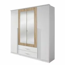 Blanc Alpin Armoire 3 Porte 136 Cm Chêne De Sonoma Rauch Blue -Armoires Soldes drehtueren kombischrank krefeld alpinweiss eiche sonoma 1351696