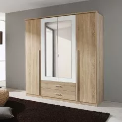 Armoire 91 Cm Imitation Miroir Chêne De San Remo Alpin Krefeld Blanc Rauch Blue -Armoires Soldes drehtueren kombischrank krefeld mit spiegel eiche sonoma dekor alpinweiss 258782