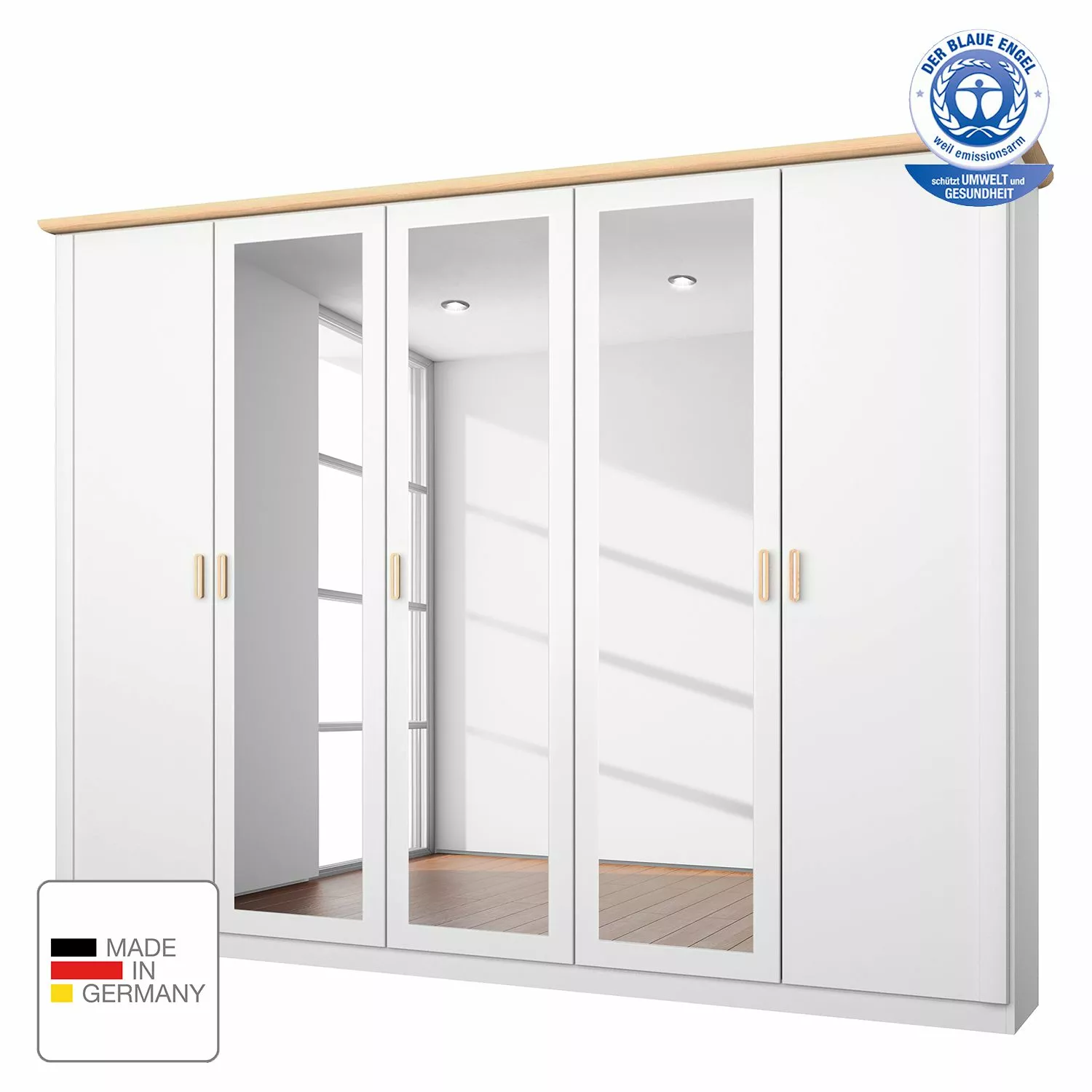 Rauch Annett Armoire Ii 5 Largeur 226 Cm Orange 4 Rauch Annett Armoire Ii 5 Largeur 226 Cm Orange – Image 2