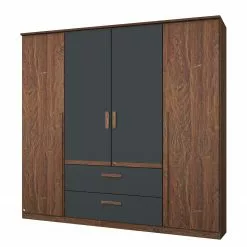 Armoire 181 Cm Largeur Anthracite Foncé Rauch Orange Marron