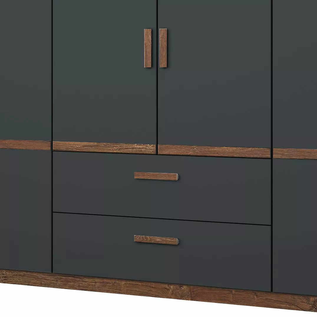 Armoire 226 Cm Anthracite Foncé Rauch Orange Marron 5 Armoire 226 Cm Anthracite Foncé Rauch Orange Marron – Image 3