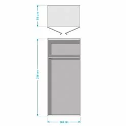 Möbel Armoire Brooklyn V Largeur 236 Cm Hauteur 100 Cm Expres -Armoires Soldes drehtuerenschrank brooklyn i polarweiss 100 cm 2 tuerig 236 cm 5016440