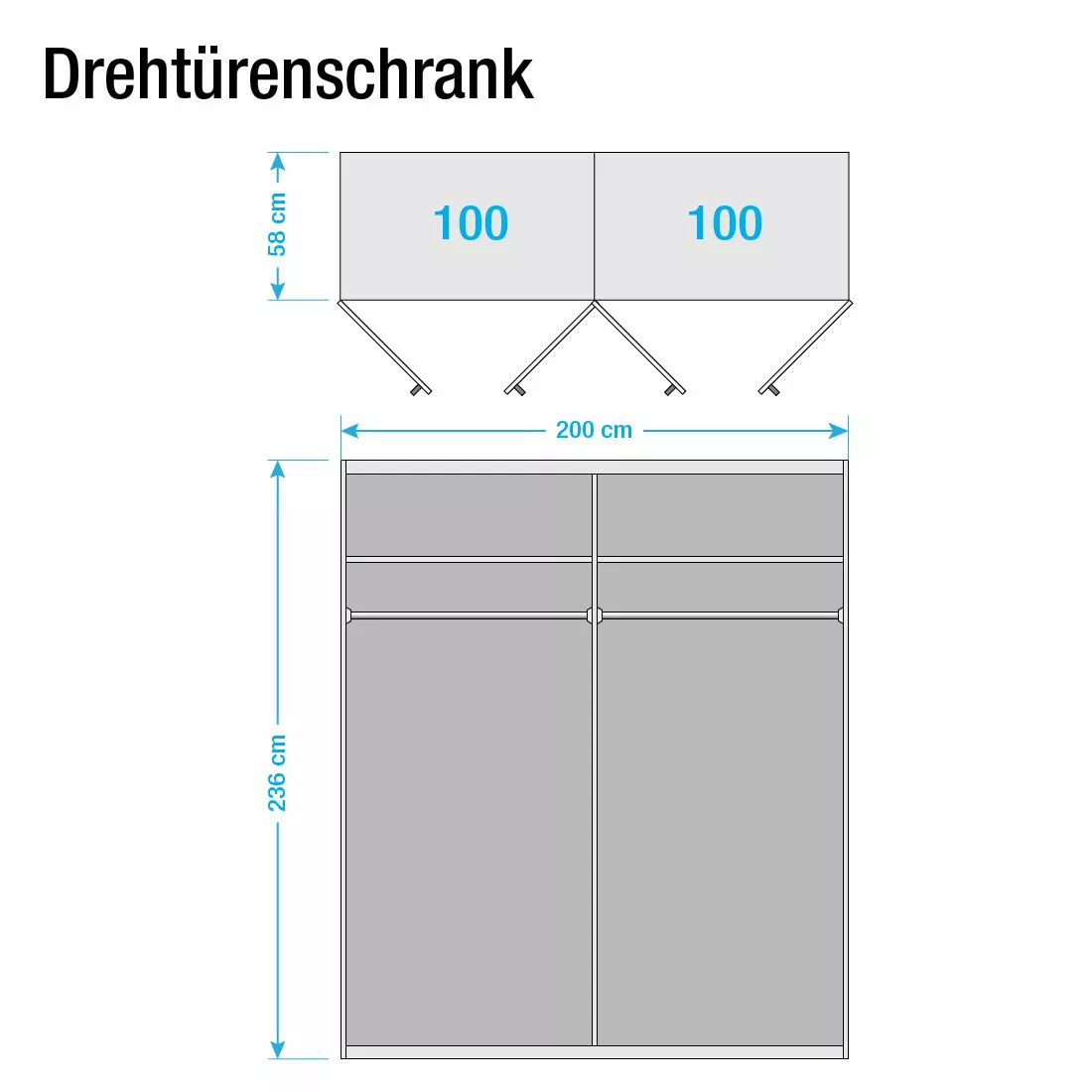 Möbel Armoire Brooklyn Xiii Largeur 236 Cm Hauteur 200 Cm Expres Alpin Blanc 6 Möbel Armoire Brooklyn Xiii Largeur 236 Cm Hauteur 200 Cm Expres Alpin Blanc – Image 4