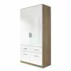 Armoire Imitation Brillant Blanc Rauch Blue 1 Armoire Imitation Brillant Blanc Rauch Blue -Armoires Soldes drehtuerenschrank celle 2 tuerig hochglanz weiss eiche sonoma 250143