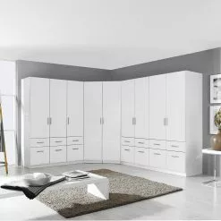 Armoire 181 Cm Largeur Alpin Brillant Blanc Rauch Blue -Armoires Soldes drehtuerenschrank celle i alpinweiss hochglanz weiss 181 cm 4 tuerig 2118050