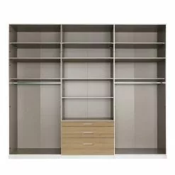 Rauch Orange Armoire 271 Cm Imitation Chêne De Sonoma Miroir Alpin Hildesheim Blanc -Armoires Soldes drehtuerenschrank hildesheim alpinweiss eiche sonoma dekor mit spiegeltuer en 4842764