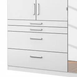 Armoire Homburg I Largeur 136 Cm Alpin Blanc Rauch Blue -Armoires Soldes drehtuerenschrank homburg alpinweiss 136 cm 3 tuerig mit spiegeltuer en 4478632