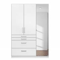 Armoire Homburg I Largeur 136 Cm Alpin Blanc Rauch Blue -Armoires Soldes drehtuerenschrank homburg alpinweiss 136 cm 3 tuerig mit spiegeltuer en 4478636