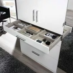 Armoire Homburg I Largeur 136 Cm Alpin Blanc Rauch Blue -Armoires Soldes drehtuerenschrank homburg alpinweiss 136 cm 3 tuerig mit spiegeltuer en 4478648