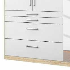 Armoire Homburg Ii 181 Cm : Largeur Imitation Miroir Blanc Rauch Blue 17 Armoire Homburg Ii 181 Cm : Largeur Imitation Miroir Blanc Rauch Blue -Armoires Soldes drehtuerenschrank homburg ii weiss eiche sonoma dekor 181 cm 4 tuerig mit spiegeltuer en 4504420