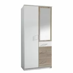 Blanc Alpin Wimex Julan I Armoire Miroir Imitation Pivotante